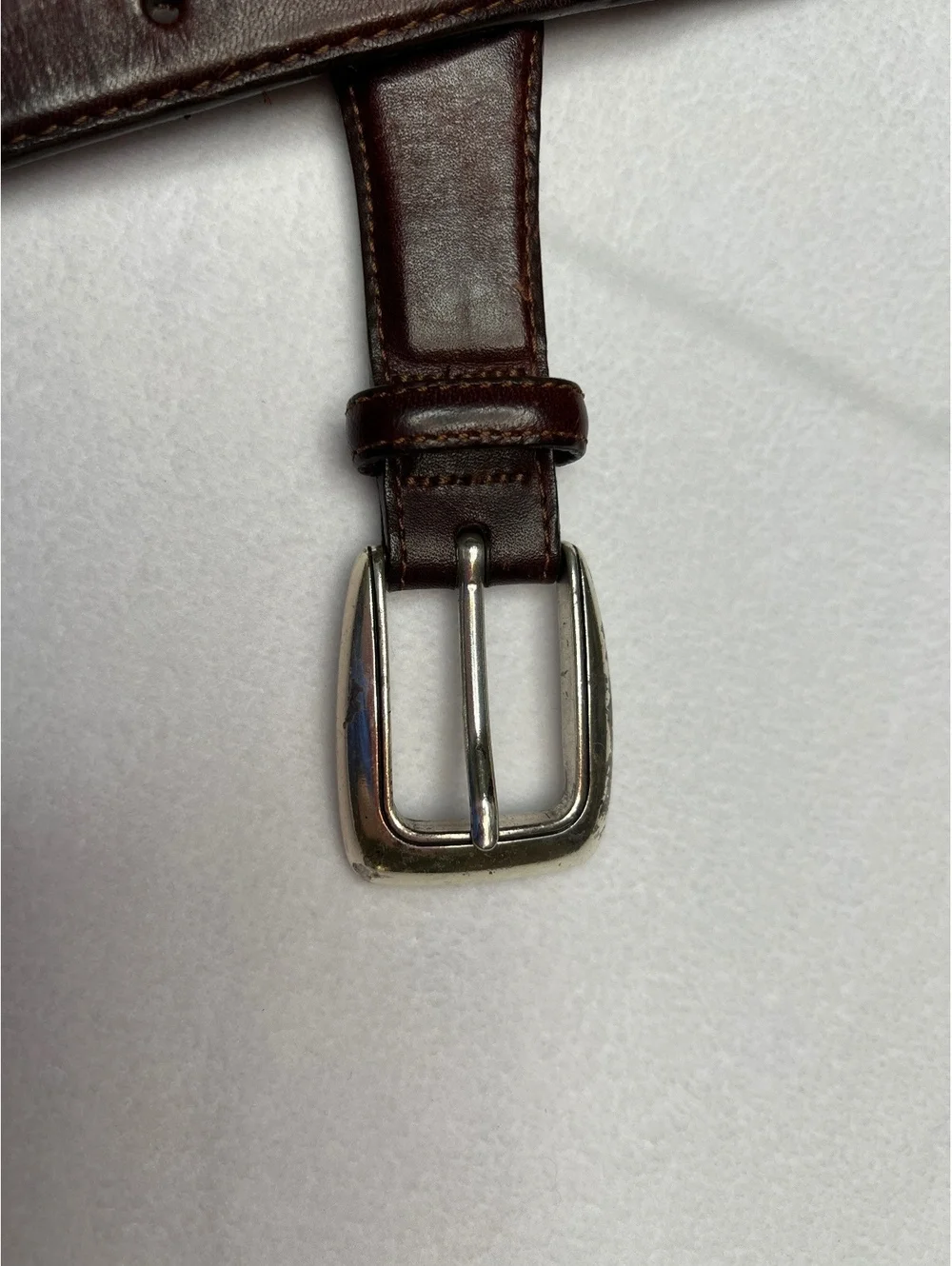 Brighton Woven Beige and Brown Leather Belt Size 38
